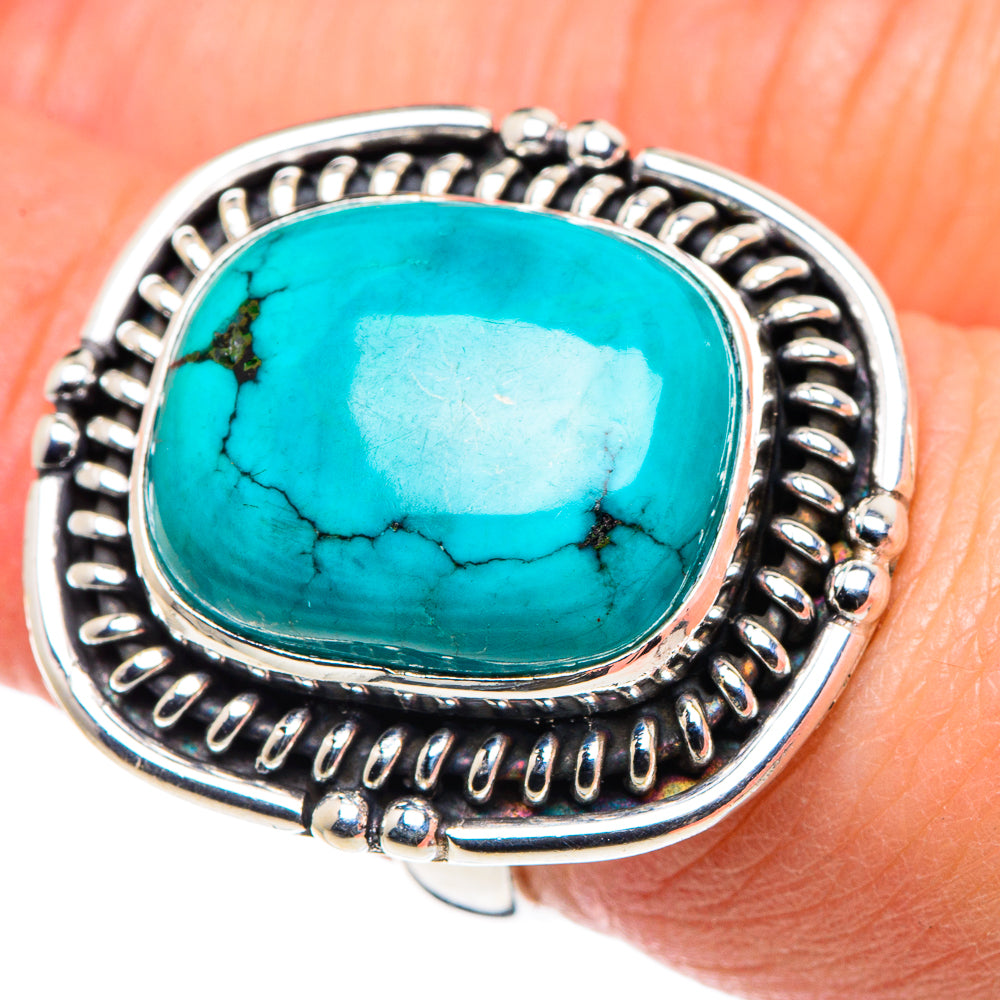 Tibetan Turquoise Rings handcrafted by Ana Silver Co - RING89259