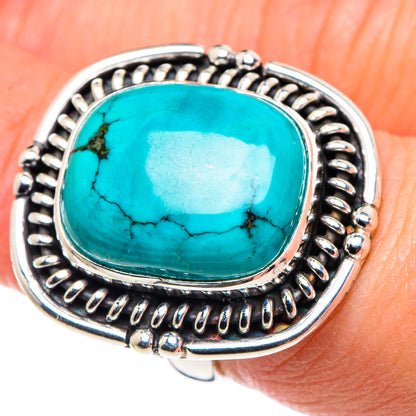 Tibetan Turquoise Rings handcrafted by Ana Silver Co - RING89259