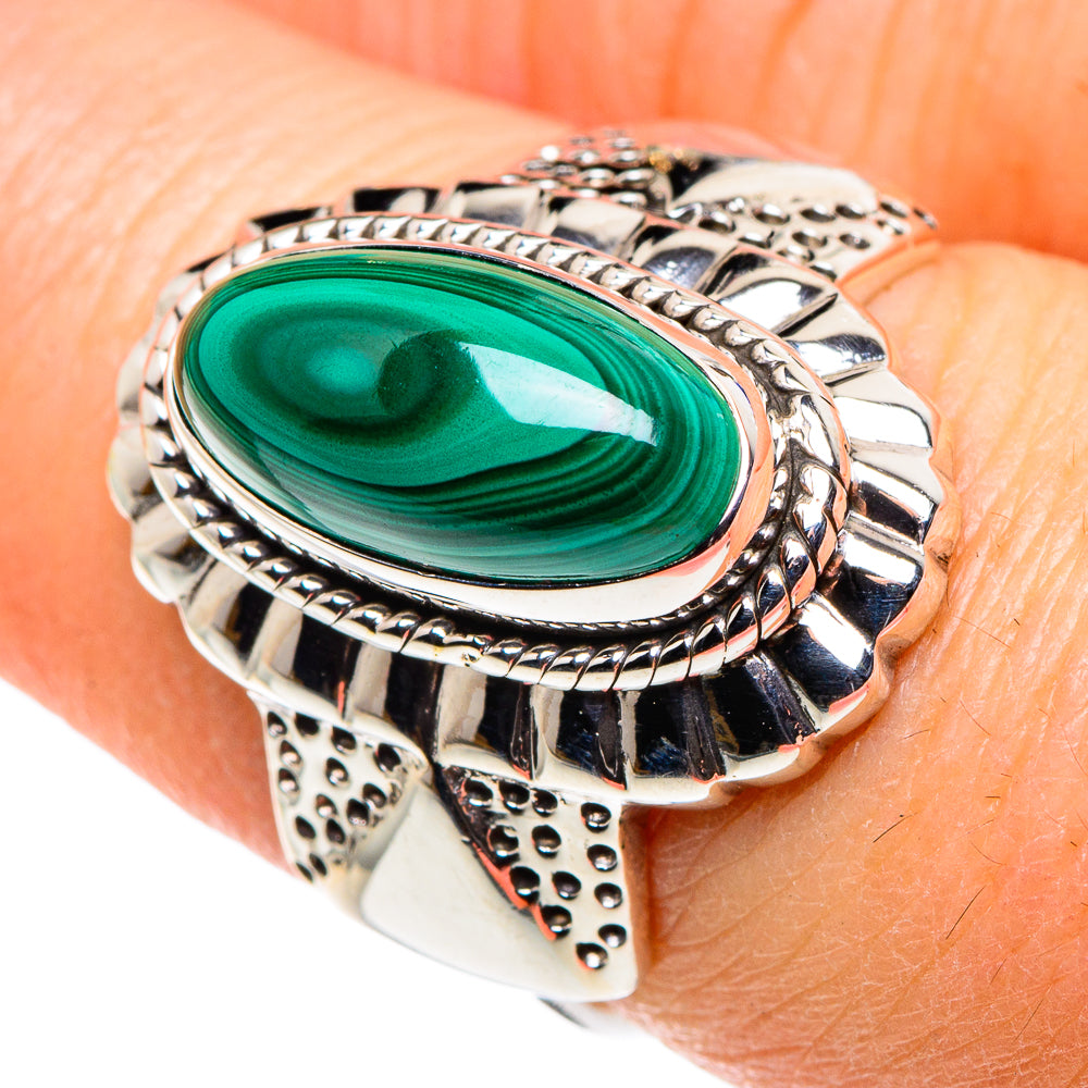 Malachite Rings handcrafted by Ana Silver Co - RING89260