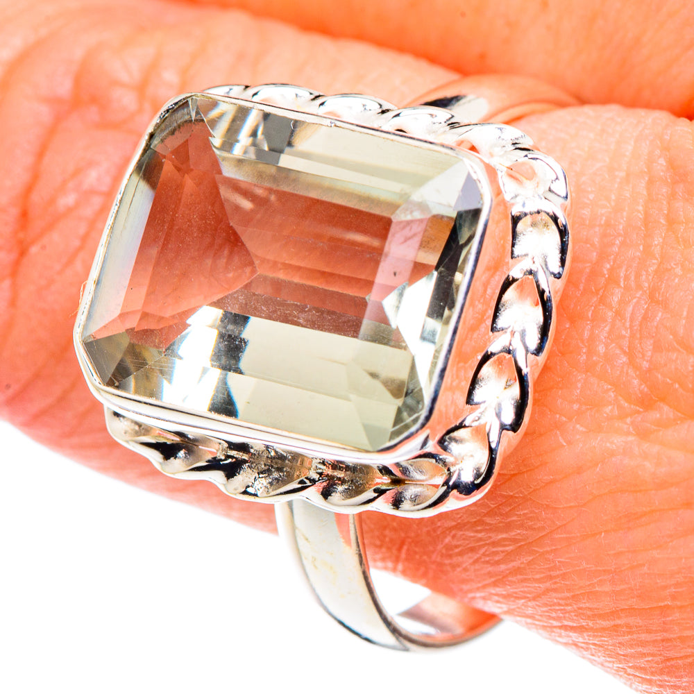 Green Amethyst Rings handcrafted by Ana Silver Co - RING89264