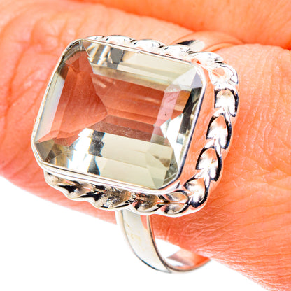 Green Amethyst Rings handcrafted by Ana Silver Co - RING89264