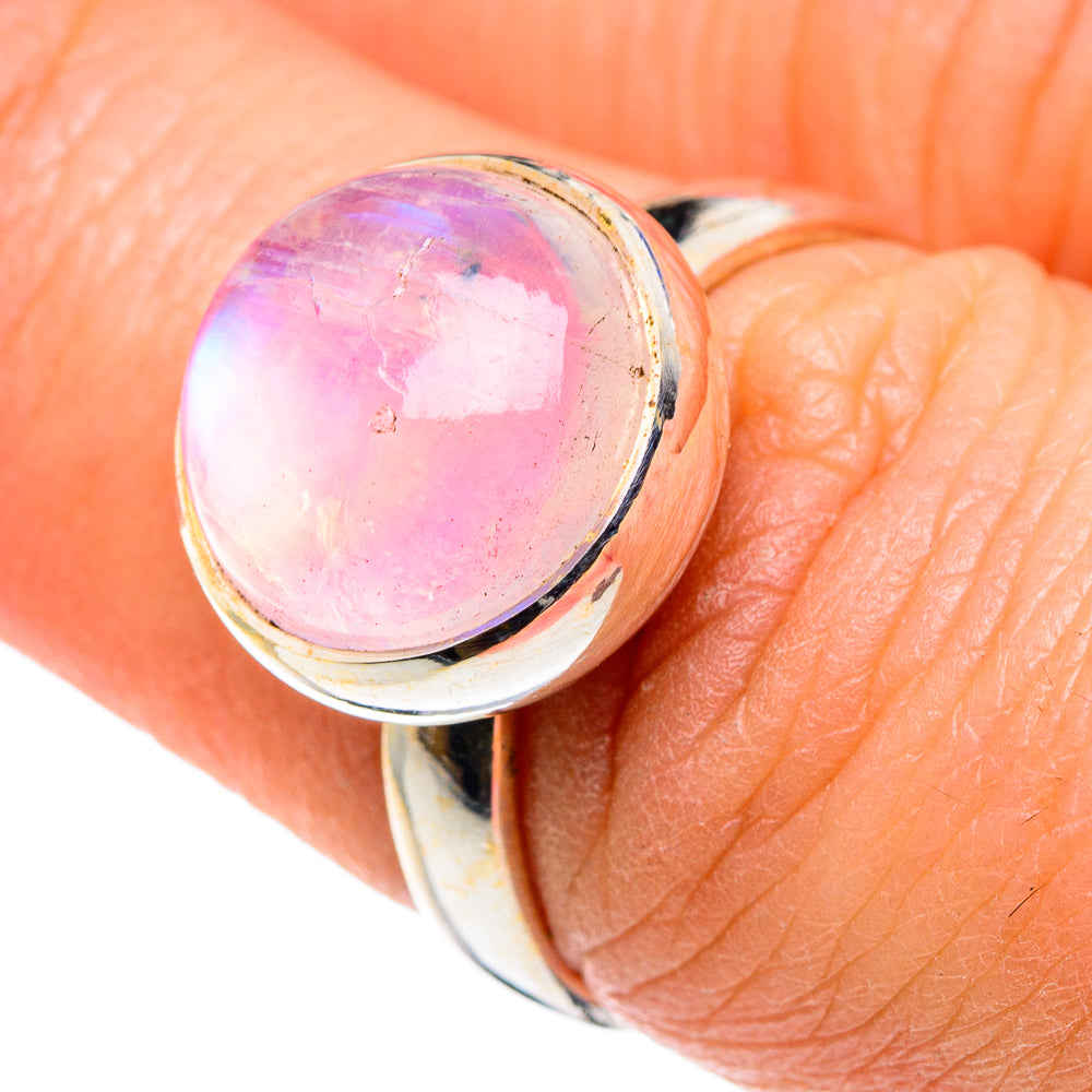 Pink Moonstone Rings handcrafted by Ana Silver Co - RING89265