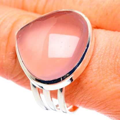 Rose Quartz Rings handcrafted by Ana Silver Co - RING89267