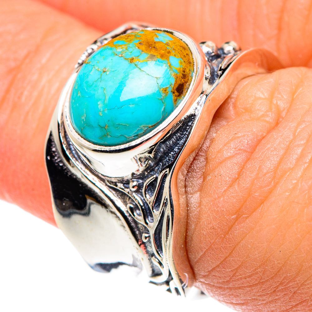 Tibetan Turquoise Rings handcrafted by Ana Silver Co - RING89278