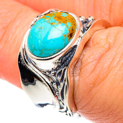 Tibetan Turquoise Rings handcrafted by Ana Silver Co - RING89278