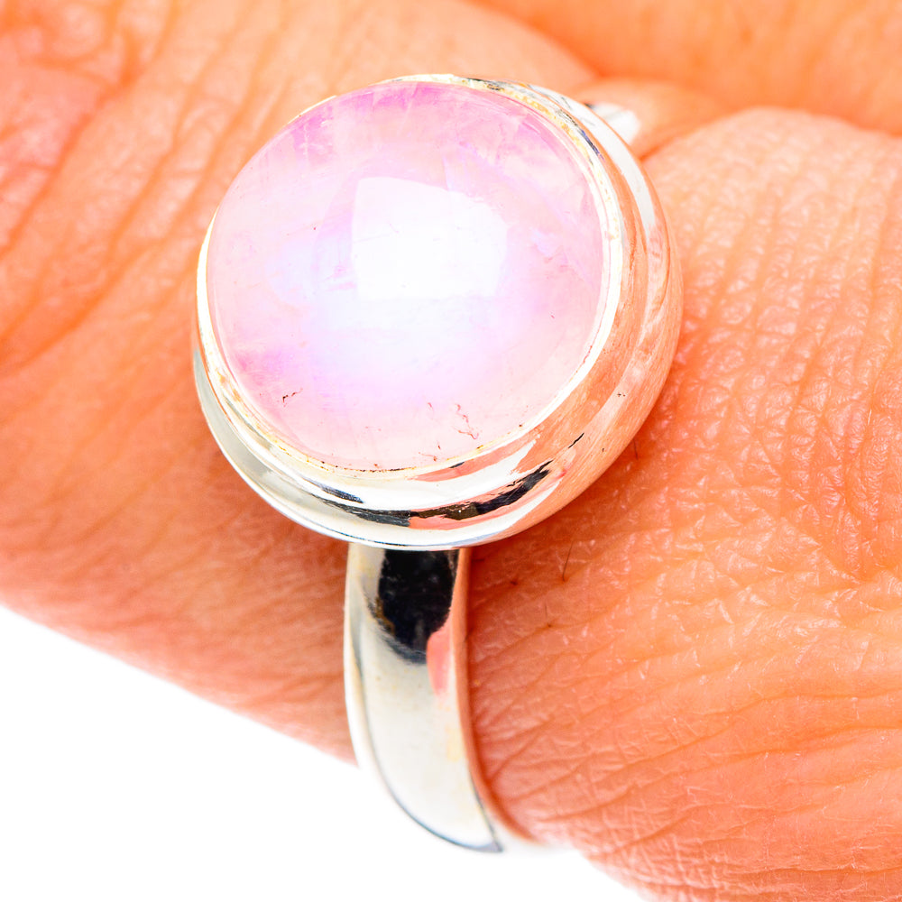 Pink Moonstone Rings handcrafted by Ana Silver Co - RING89288