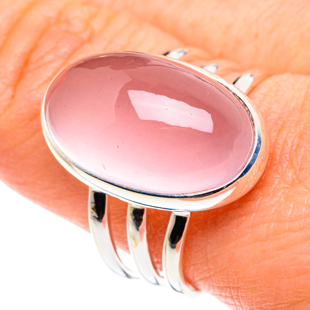 Rose Quartz Rings handcrafted by Ana Silver Co - RING89289