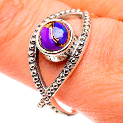 Purple Copper Composite Turquoise Rings handcrafted by Ana Silver Co - RING89291