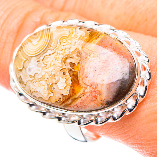 Laguna Lace Agate Rings handcrafted by Ana Silver Co - RING89304