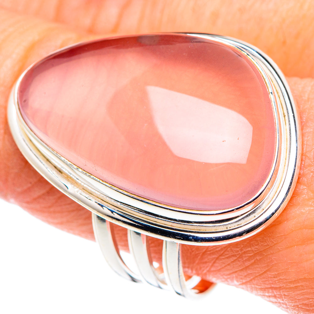 Rose Quartz Rings handcrafted by Ana Silver Co - RING89311