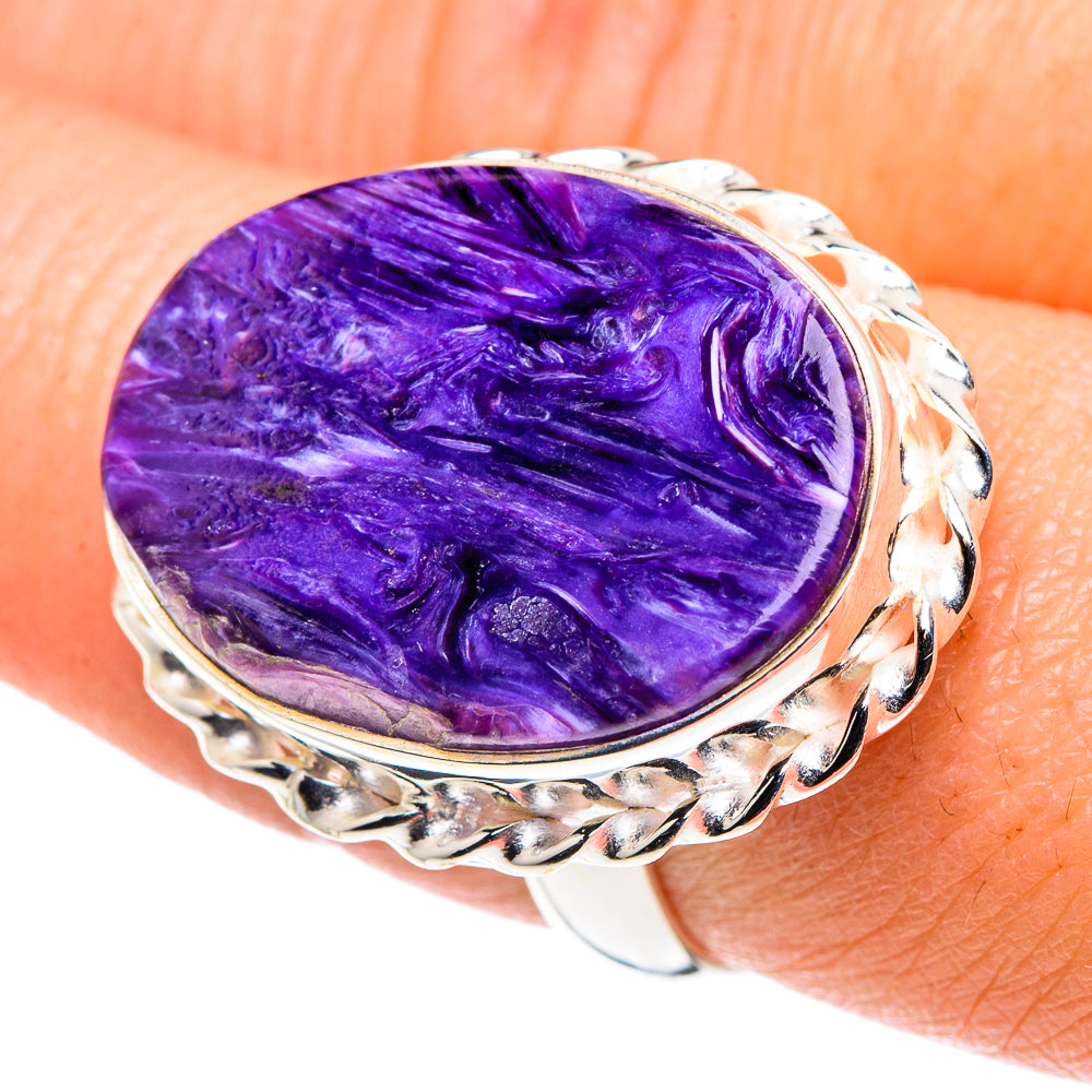 Charoite Rings handcrafted by Ana Silver Co - RING89316
