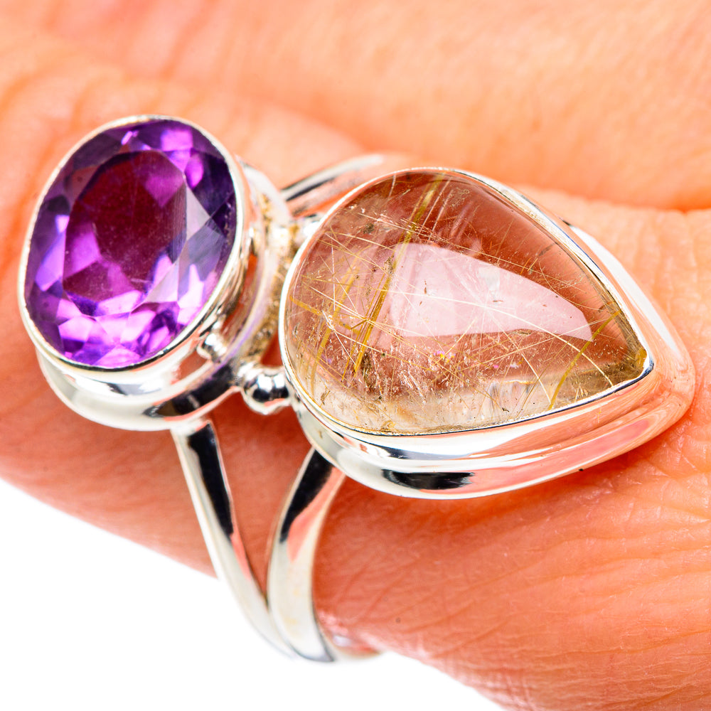 Rutilated Quartz Rings handcrafted by Ana Silver Co - RING89323