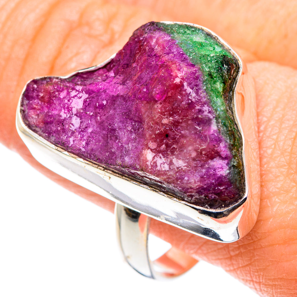 Ruby Zoisite Rings handcrafted by Ana Silver Co - RING89325