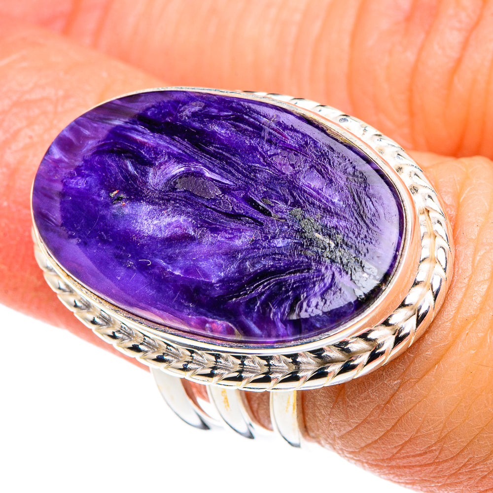 Charoite Rings handcrafted by Ana Silver Co - RING89348