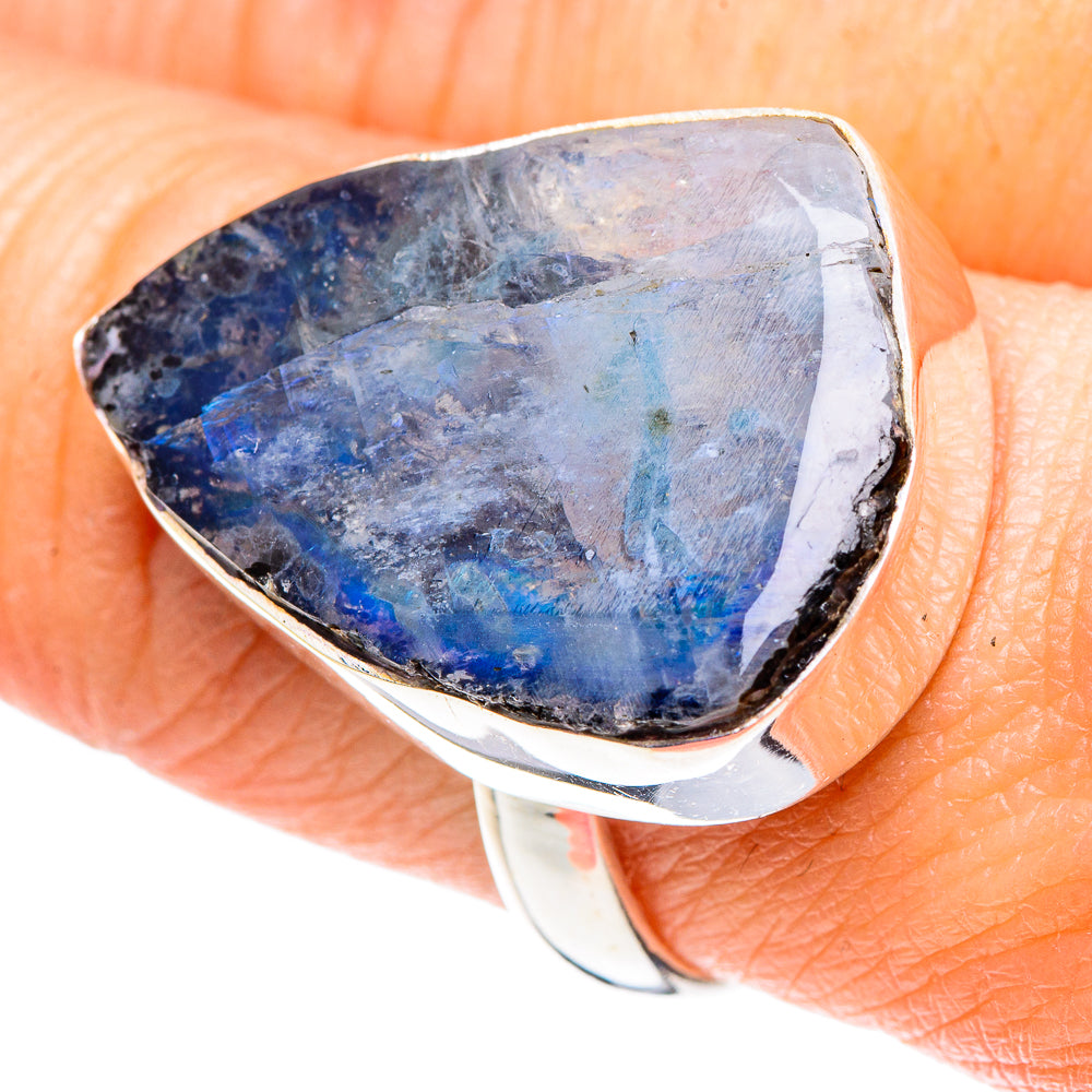 Rainbow Moonstone Rings handcrafted by Ana Silver Co - RING89351