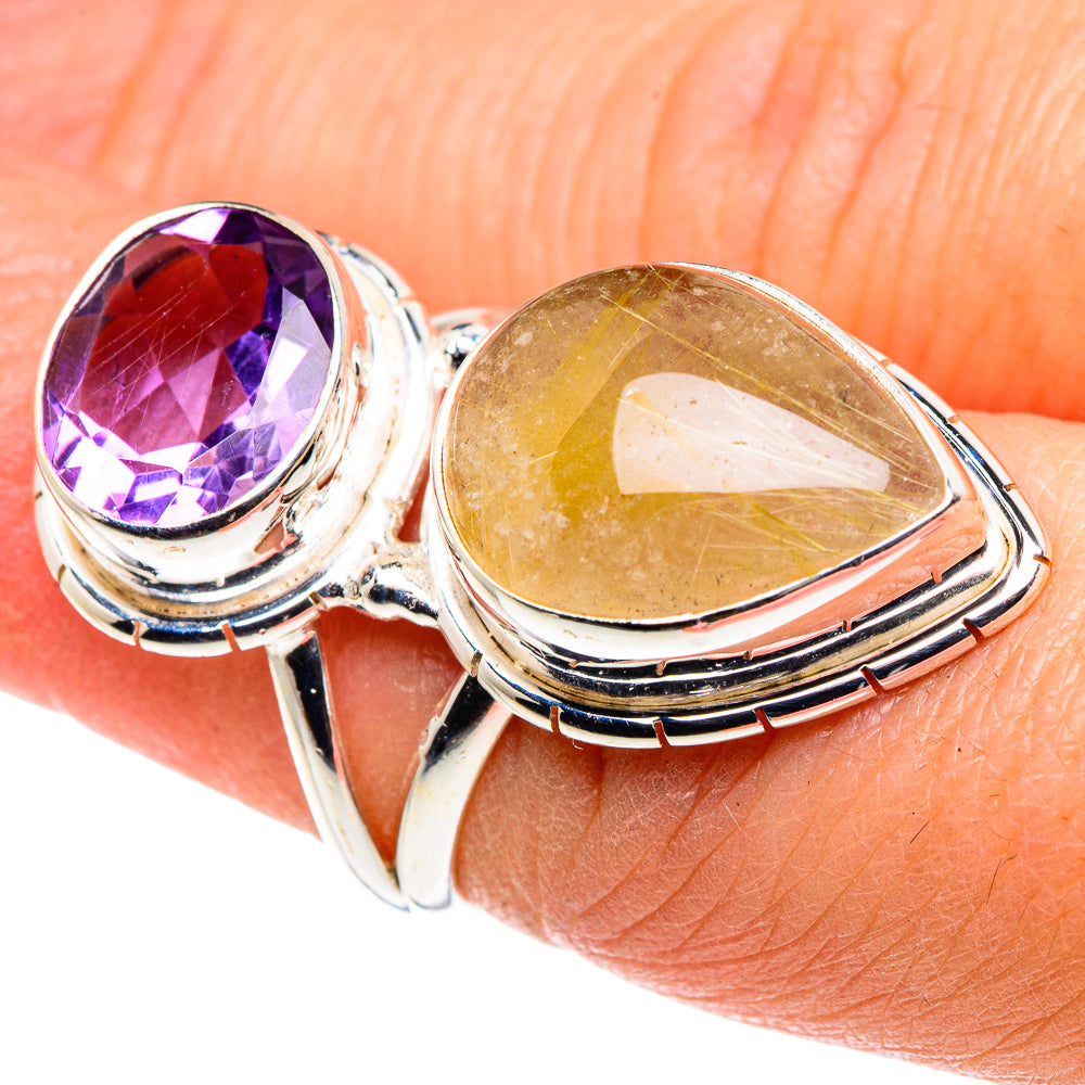 Rutilated Quartz Rings handcrafted by Ana Silver Co - RING89355