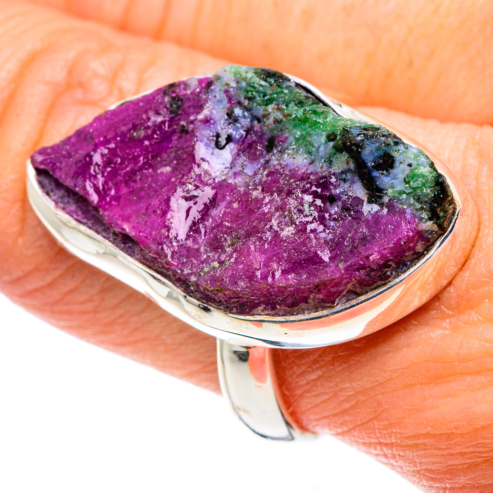 Ruby Zoisite Rings handcrafted by Ana Silver Co - RING89358