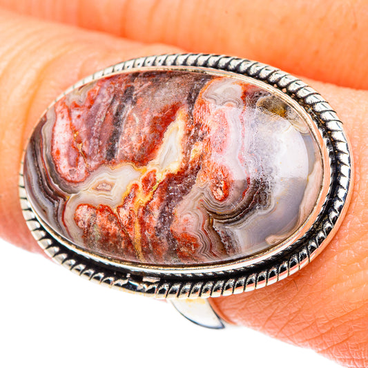Crazy Lace Agate Rings handcrafted by Ana Silver Co - RING89365