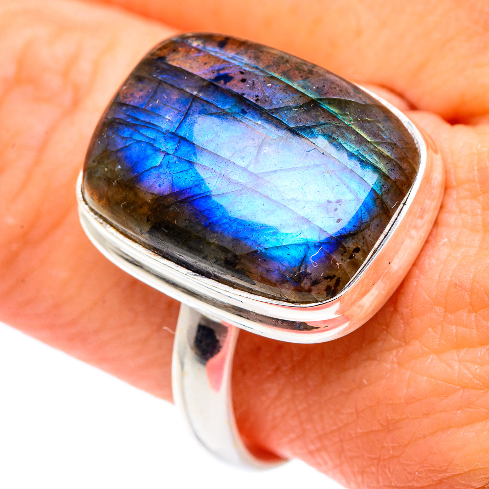 Labradorite Rings handcrafted by Ana Silver Co - RING89377