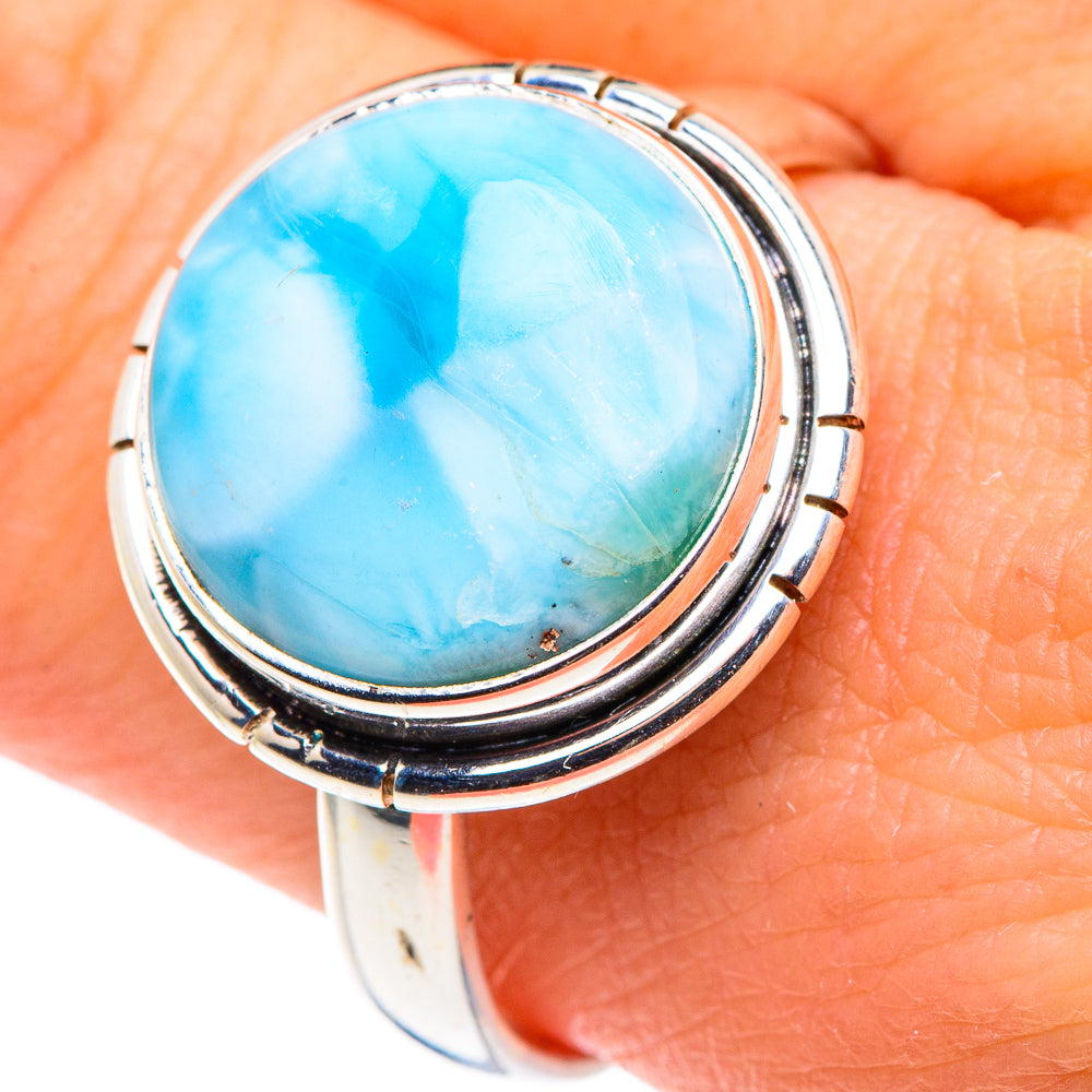 Larimar Rings handcrafted by Ana Silver Co - RING89378