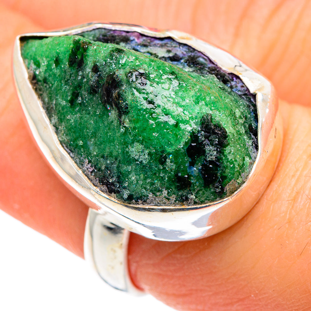 Ruby Zoisite Rings handcrafted by Ana Silver Co - RING89380