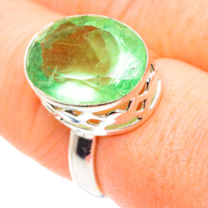 Green Fluorite Rings handcrafted by Ana Silver Co - RING89382