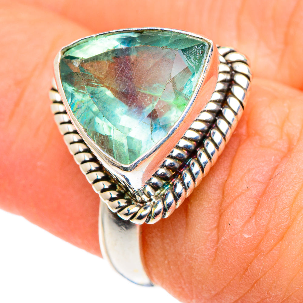 Blue Fluorite Rings handcrafted by Ana Silver Co - RING89383