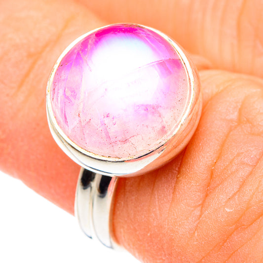 Pink Moonstone Rings handcrafted by Ana Silver Co - RING89391