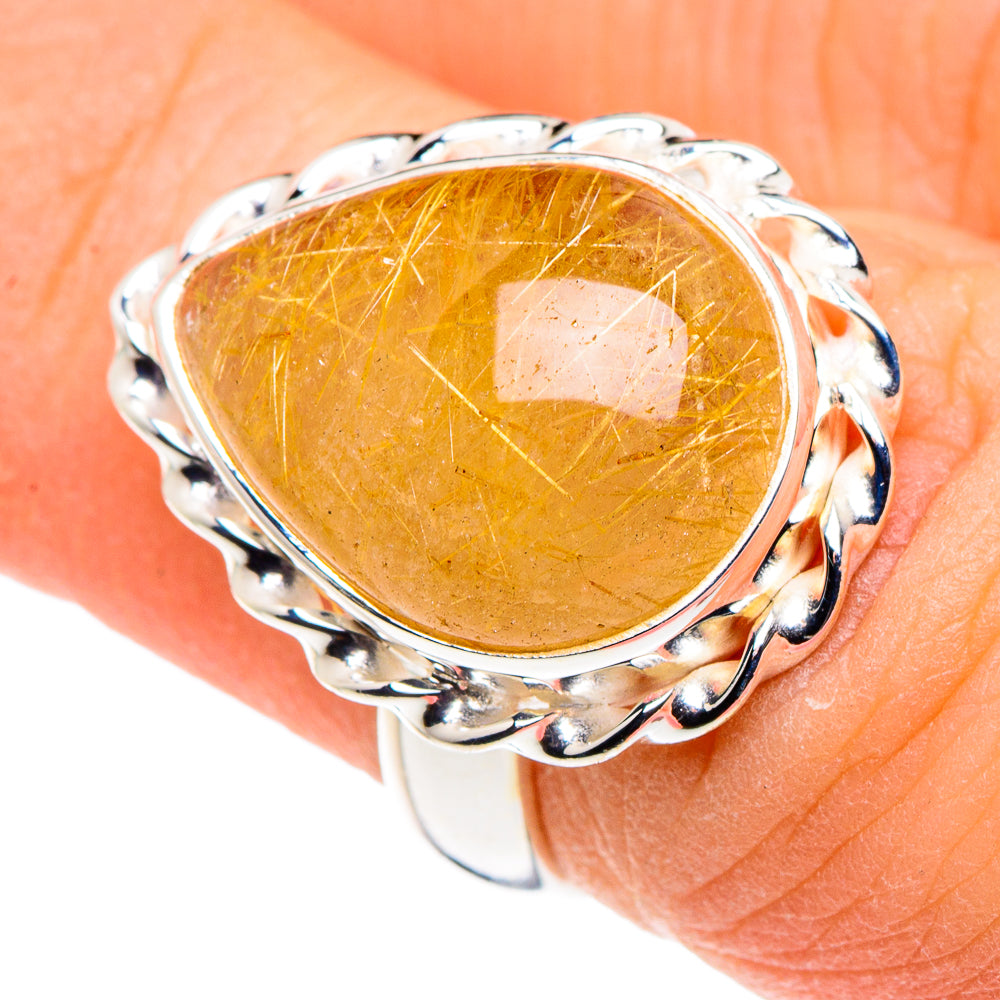Rutilated Quartz Rings handcrafted by Ana Silver Co - RING89398