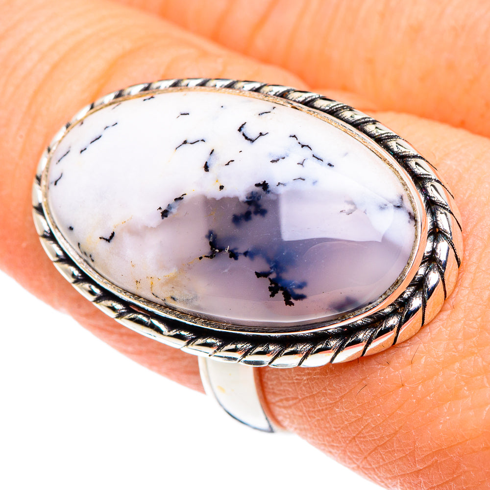 Dendritic Opal Rings handcrafted by Ana Silver Co - RING89402