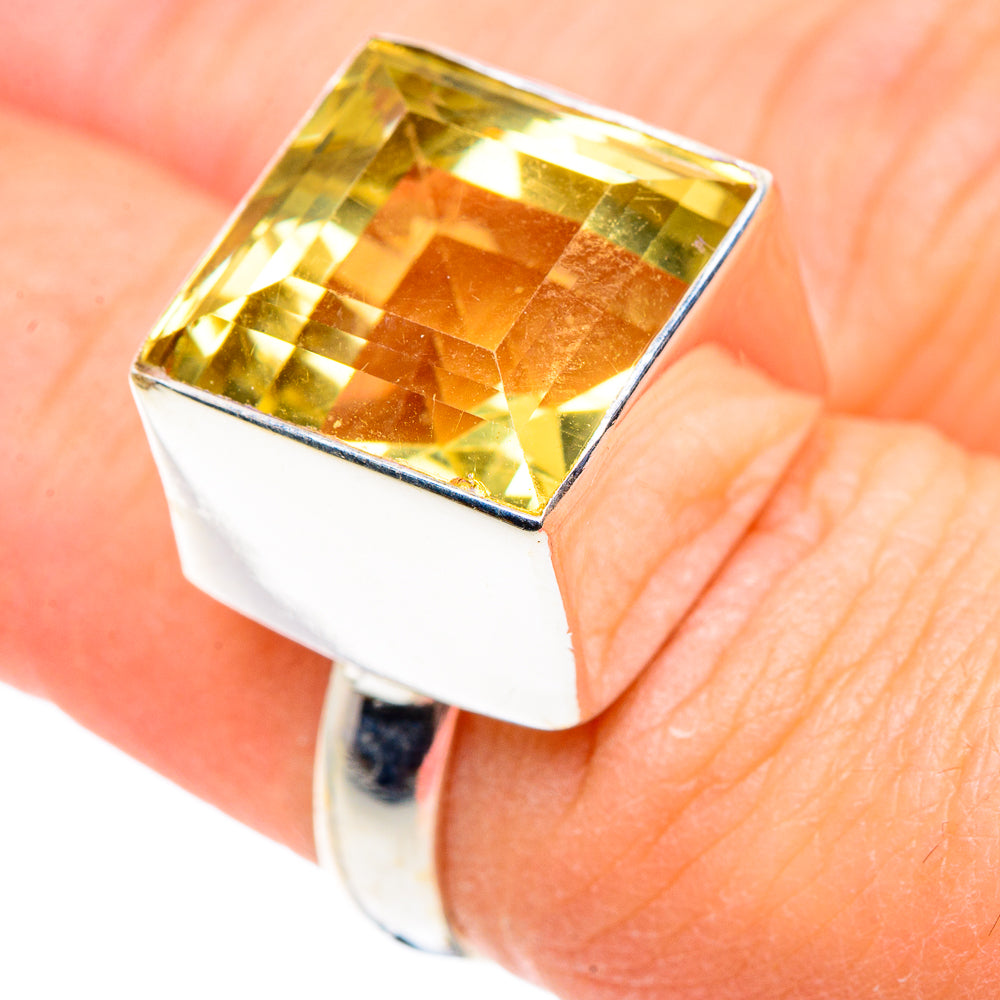 Lemon Quartz Rings handcrafted by Ana Silver Co - RING89408