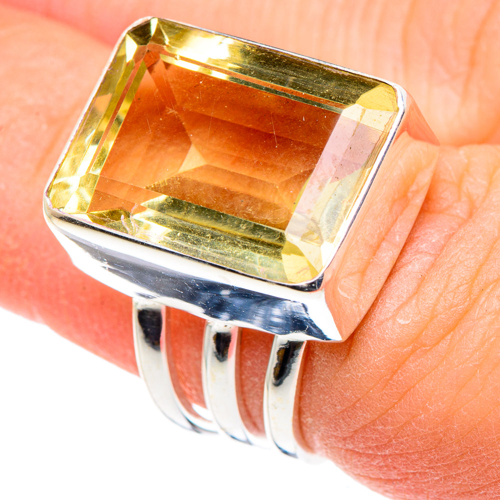 Lemon Quartz Rings handcrafted by Ana Silver Co - RING89409