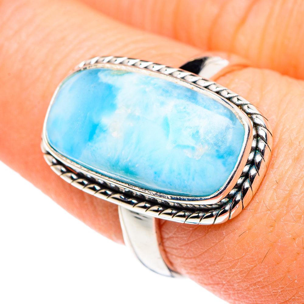Larimar Rings handcrafted by Ana Silver Co - RING89414
