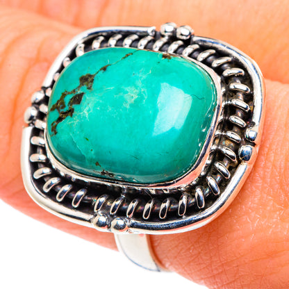 Tibetan Turquoise Rings handcrafted by Ana Silver Co - RING89420