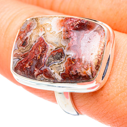 Crazy Lace Agate Rings handcrafted by Ana Silver Co - RING89421