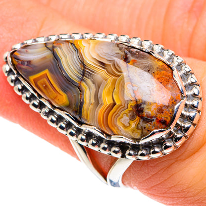 Crazy Lace Agate Rings handcrafted by Ana Silver Co - RING89422
