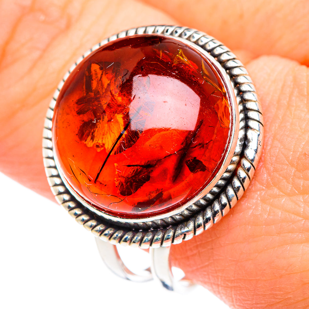 Baltic Amber Rings handcrafted by Ana Silver Co - RING89423