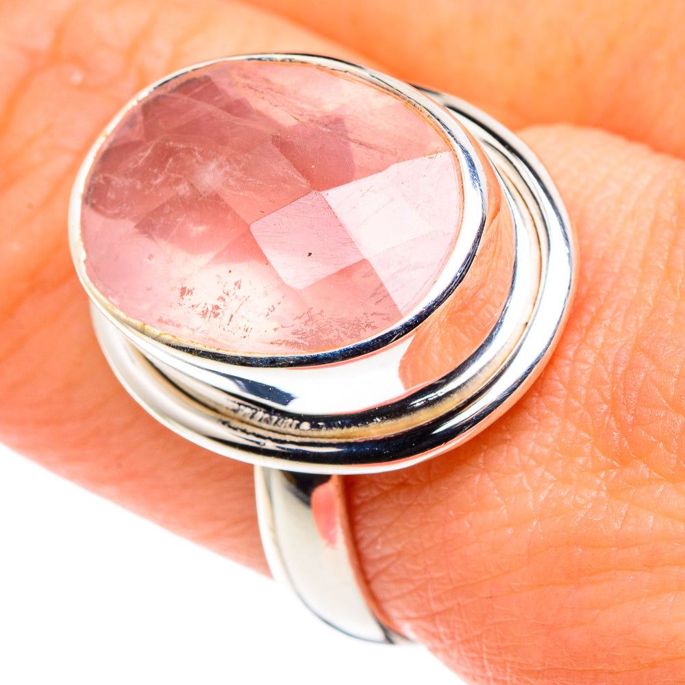 Rose Quartz Rings handcrafted by Ana Silver Co - RING89427
