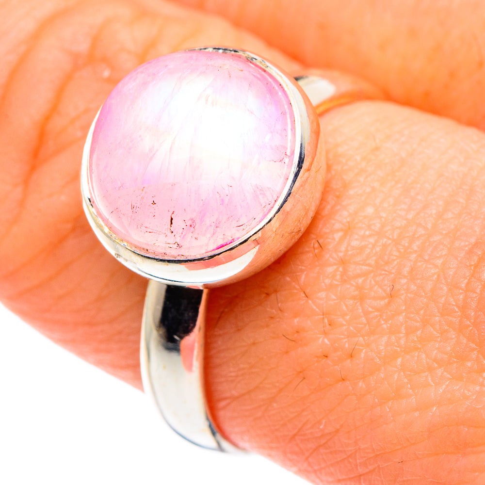 Pink Moonstone Rings handcrafted by Ana Silver Co - RING89429