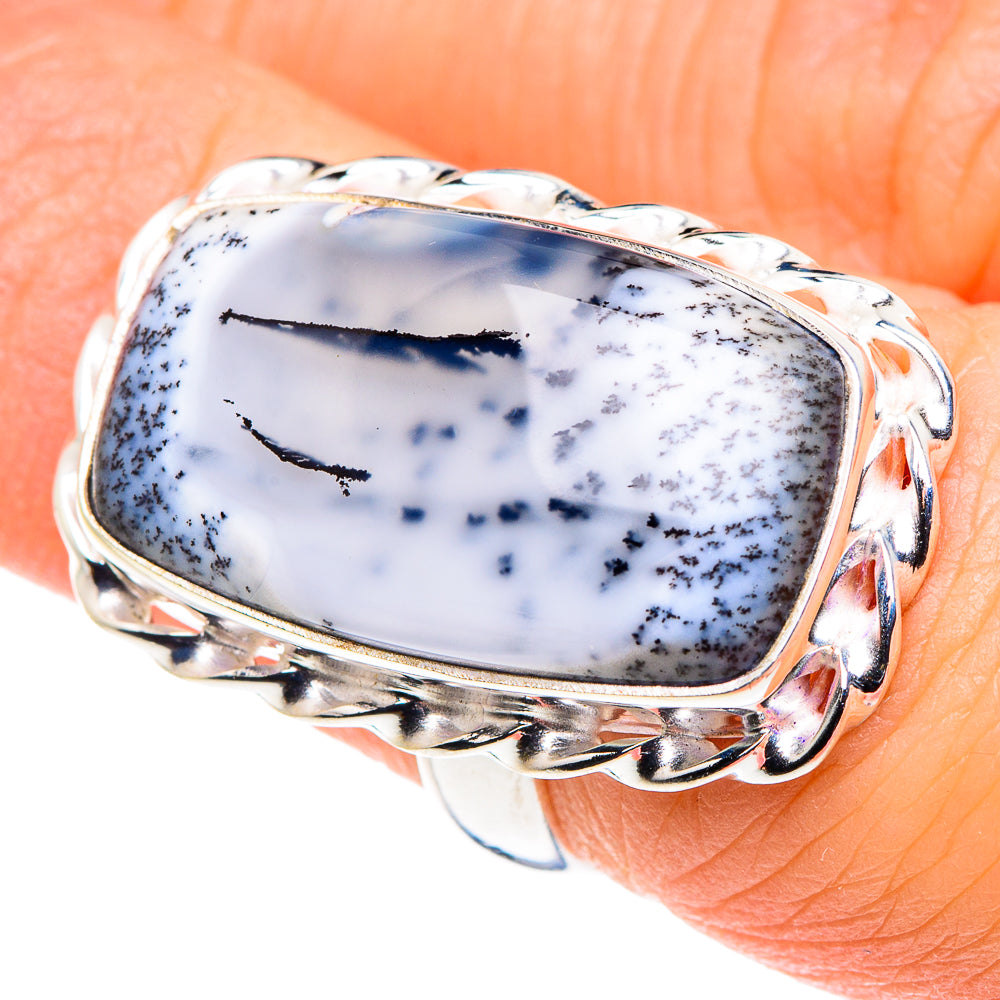 Dendritic Opal Rings handcrafted by Ana Silver Co - RING89437