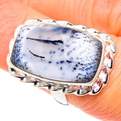 Dendritic Opal Rings handcrafted by Ana Silver Co - RING89437