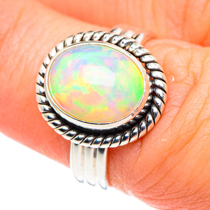 Ethiopian Opal Rings handcrafted by Ana Silver Co - RING89441