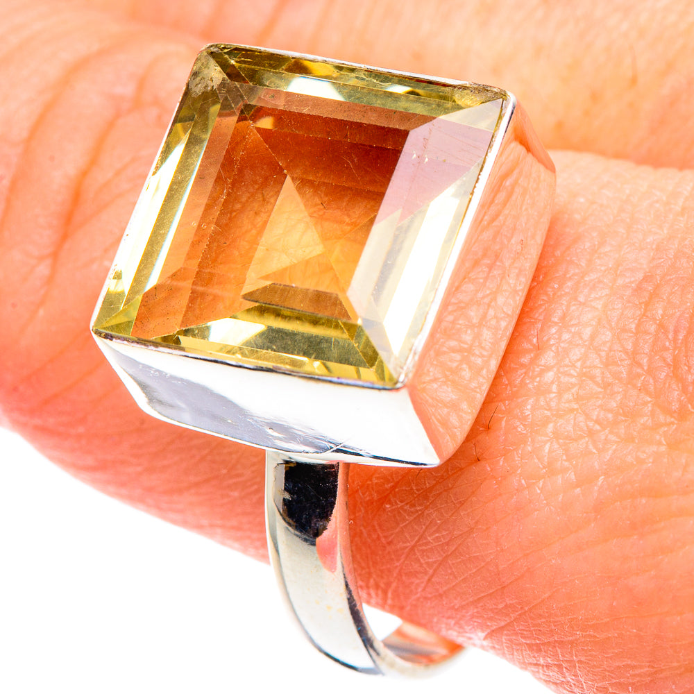 Lemon Quartz Rings handcrafted by Ana Silver Co - RING89443