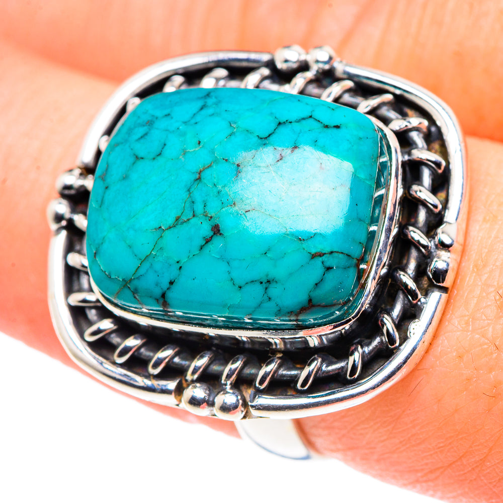 Tibetan Turquoise Rings handcrafted by Ana Silver Co - RING89448