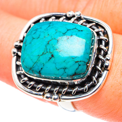 Tibetan Turquoise Rings handcrafted by Ana Silver Co - RING89448