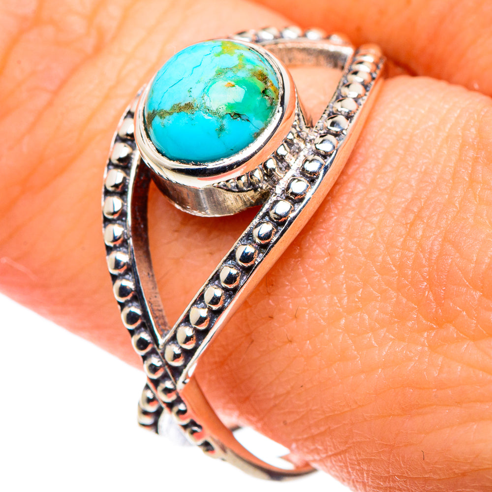 Tibetan Turquoise Rings handcrafted by Ana Silver Co - RING89449