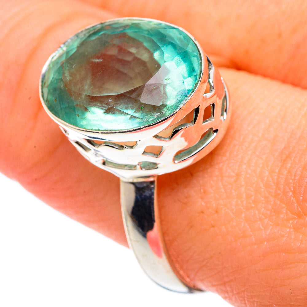 Green Fluorite Rings handcrafted by Ana Silver Co - RING89453