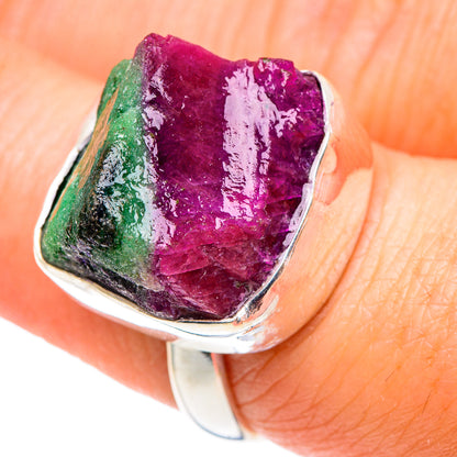 Ruby Zoisite Rings handcrafted by Ana Silver Co - RING89472