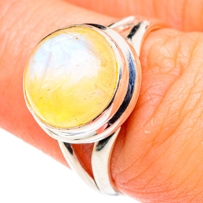 Yellow Moonstone Rings handcrafted by Ana Silver Co - RING89475