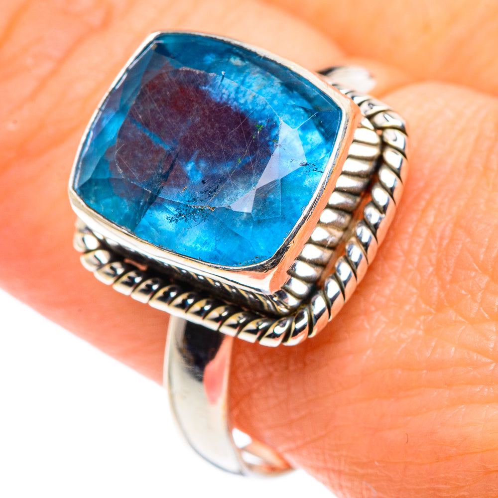 Blue Fluorite Rings handcrafted by Ana Silver Co - RING89478